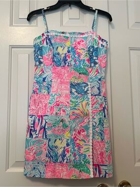 Lilly Pulitzer Jesse Romper "Multi Pop Up Summer Remix Patch" Print Size 2